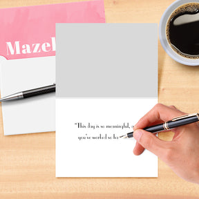 Mazel Tov Congratulations Greeting Cards and Envelopes – Bar and Bat Mitzvah, Weddings and Jewish Celebrations – 4.25" x 5.5" – 10 per Pack