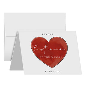 For the Best Mom in the World, I Love You – Thank You Greeting Cards and Envelopes for Mom, Wife | 4.25 x 5.5 | 10 per Pack (Copy)