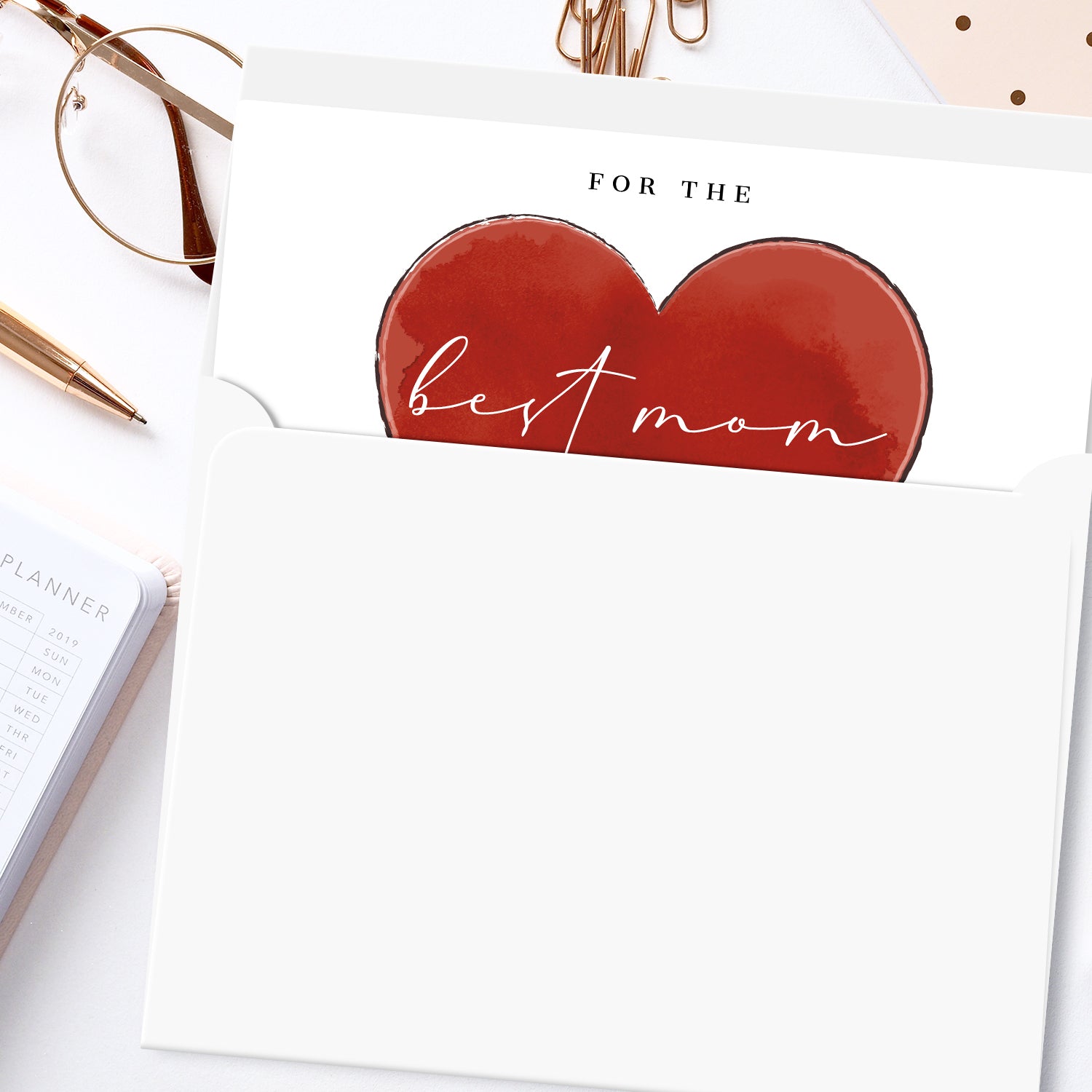 For the Best Mom in the World, I Love You – Thank You Greeting Cards and Envelopes for Mom, Wife | 4.25 x 5.5 | 10 per Pack (Copy)