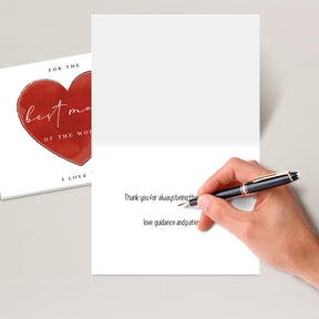 For the Best Mom in the World, I Love You – Thank You Greeting Cards and Envelopes for Mom, Wife | 4.25 x 5.5 | 10 per Pack (Copy)