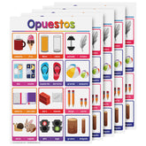 Spanish Opposites Chart for Kids - Fun Learning Poster | Preschool to Grade 1 | 11" x 17" 5-Pack