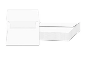 Sobres de invitación cuadrados blancos con solapa - 250 por paquete (A7 5¼" x 7¼")