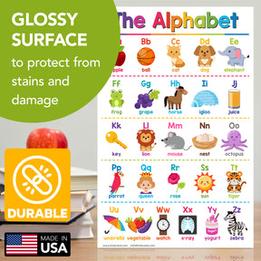 Vibrant Opposites Chart for Kids - Fun Learning Poster | Preschool to Grade 1 | 11" x 17" 5-Pack