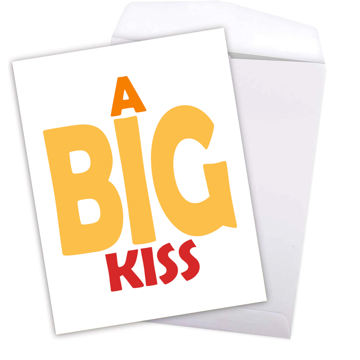 A Big Kiss Thank You Greeting Cards with Envelopes – 8.5" x 11" Jumbo Size Cards for Large Groups and Teams  – 2 per Pack