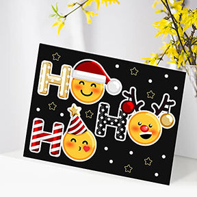 2023 HO HO HO Holiday Greeting Cards & Envelopes Set of 25 FoldCard