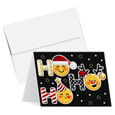 2023 HO HO HO Holiday Greeting Cards & Envelopes Set of 25 FoldCard