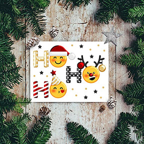 2023 HO HO Holiday Greeting Cards & Envelopes. Set of 25 FoldCard