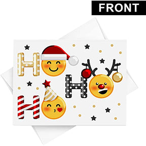 2023 HO HO Holiday Greeting Cards & Envelopes. Set of 25 FoldCard