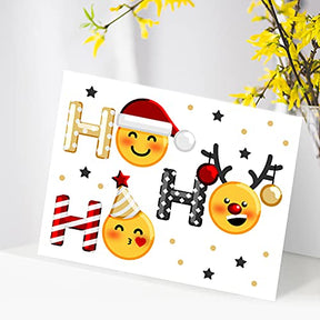 2023 HO HO Holiday Greeting Cards & Envelopes. Set of 25 FoldCard