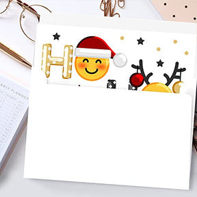 2023 HO HO Holiday Greeting Cards & Envelopes. Set of 25 FoldCard