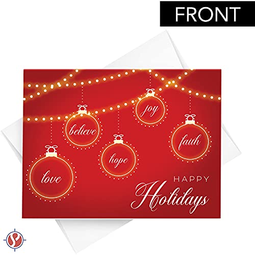 2023 Happy Holidays 4.25 x 5.5 (A2 Size)  25 Cards and 25 Envelopes FoldCard