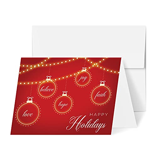 2023 Happy Holidays 4.25 x 5.5 (A2 Size)  25 Cards and 25 Envelopes FoldCard