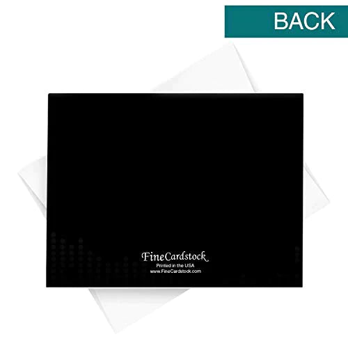 2023 Happy New Year Cards 25 Cards and 25 Envelopes per Pack | 4.25 x 5.5” (Black) FoldCard