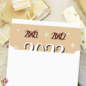 2023 Will Be My Year! Red Happy New Year Greeting Card 4.25 x 5.5 (A2 Size) - 25 Cards and 25 Envelopes FoldCard
