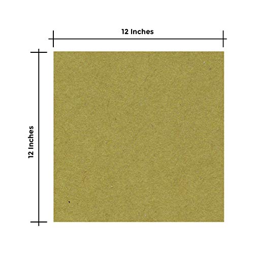 25 Sheets of Chipboard, 30pt (Point) Medium Weight Cardboard .030 Caliper Thickness, Craft and Packing, Brown Kraft Paper Board (12 x 12) FoldCard