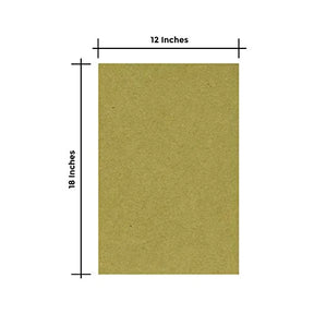 25 Sheets of Chipboard, 30pt (Point) Medium Weight Cardboard .030 Caliper Thickness, Craft and Packing, Brown Kraft Paper Board (12 x 18) FoldCard