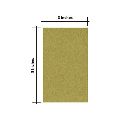 25 Sheets of Chipboard, 30pt (Point) Medium Weight Cardboard .030 Caliper Thickness, Craft and Packing, Brown Kraft Paper Board (3 x 5) FoldCard