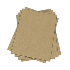 25 Sheets of Chipboard, 30pt (Point) Medium Weight Cardboard .030 Caliper Thickness, Craft and Packing, Brown Kraft Paper Board (3 x 5) FoldCard