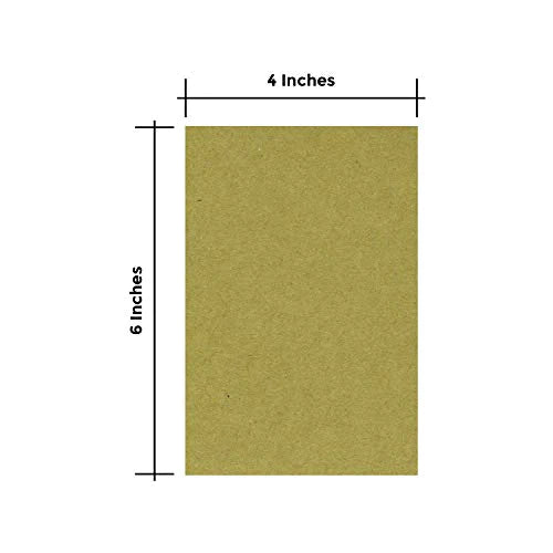 25 Sheets of Chipboard, 30pt (Point) Medium Weight Cardboard .030 Caliper Thickness, Craft and Packing, Brown Kraft Paper Board (4 x 6) FoldCard