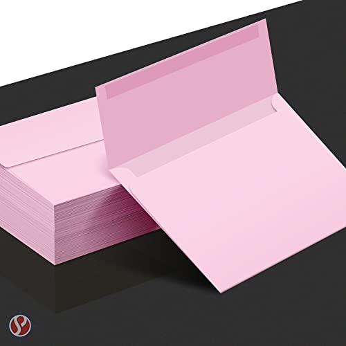 Sobres A7 para el Día de San Valentín en ultra rosa, duraderos y compatibles con tarjetas de felicitación, invitaciones y postales, paquete de 25