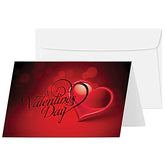 Jumbo Happy Valentine’s Day Cards and Envelopes, Beautiful and Romantic Love Greetings for Husband, Wife, Boyfriend, or Girlfriend | 8.5 x 5.5” (When Folded) | 2 Per Pack (Script Heart)