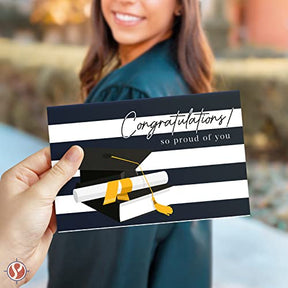 Congratulations, So Proud of You - Elegant Graduation Greeting Cards for the Class of 2023