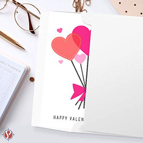 Lindas y románticas tarjetas de agradecimiento con corazón de amor para el día de San Valentín, perfectas para esposos, esposas, novios y novias, 10 tarjetas y 10 sobres (tamaño A7 de 5x7 pulgadas)