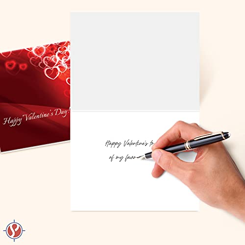 Juego de tarjetas de felicitación del día de San Valentín con diseño de corazón, calidad premium, interior en blanco, perfecto para cualquier ocasión.