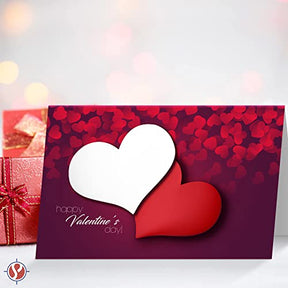 Romántico corazón rojo jumbo tarjeta y sobre del día de San Valentín (juego de 2)