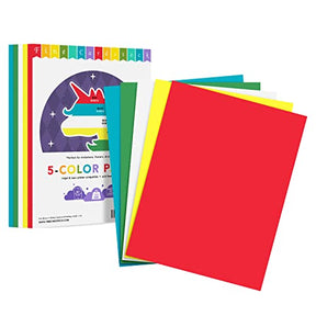 250 hojas de papel multicolor brillante de 8,5 x 11 para arte y manualidades, invitaciones y mucho más.