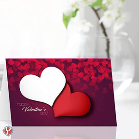 Romántico corazón rojo jumbo tarjeta y sobre del día de San Valentín (juego de 2)