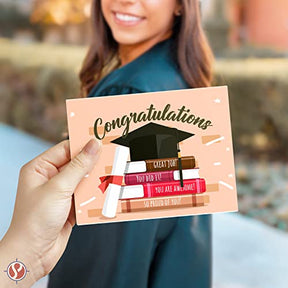 Congratulations Graduation Greeting Cards and Envelopes - Class of 2023 Celebratory Fold Over Greetings