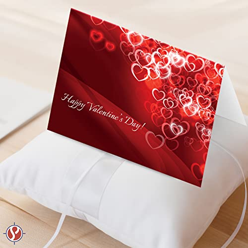 Juego de tarjetas de felicitación del día de San Valentín con diseño de corazón, calidad premium, interior en blanco, perfecto para cualquier ocasión.