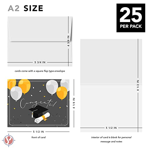 Congratulations Graduation Cards - 25 Pack