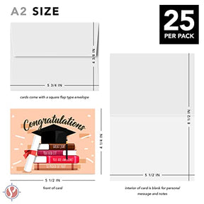 Congratulations Graduation Greeting Cards and Envelopes - Class of 2023 Celebratory Fold Over Greetings