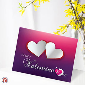 Tarjetas de felicitación para el día de San Valentín, paquete de 25 tarjetas de calidad premium de 4,25 x 5,5 pulgadas con diseño de corazón y tipografía con sobres