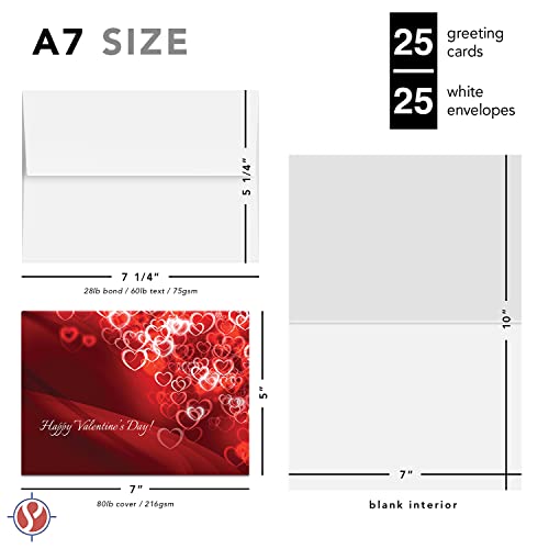 Heart Design Valentine's Day Greeting Card Set - Premium Quality, Blank Inside, Perfect for Any Occasion.