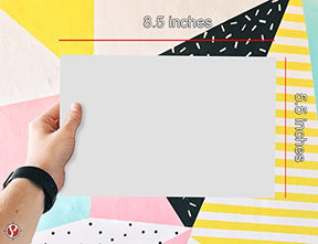 Papel blanco brillante de tamaño media carta - 500 hojas de 24 lb Bond/60 lb de texto (90 g/m²) - Compatible con inyección de tinta y láser