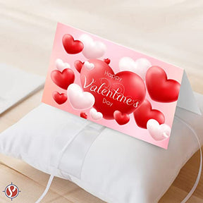 Jumbo Valentine's Day Card & Envelope Set (8.5x11 inches, Folded: 5.5x8.5 inches, Scored for Easy Folding, 2 per Pack)