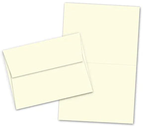 5" X 7" Heavyweight Blank Ivory Greeting Card Sets - 50 Cards & Envelopes FoldCard