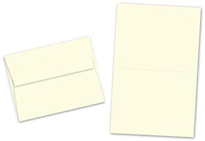 5" X 7" Heavyweight Blank Ivory Greeting Card Sets - 50 Cards & Envelopes FoldCard