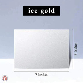 5” x 7” Curious Metallic Flat Note Cards - Ice Silver Cardstock Smooth and Beautiful Shine Finish - 111lb Cardstock | 25 Per Pack FoldCard