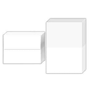 5" x 7" Heavyweight Blank White Greeting Cards and Envelopes - 100 Cards and Envelopes Per Pack FoldCard