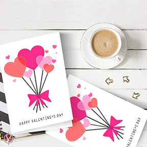 Lindas y románticas tarjetas de agradecimiento con corazón de amor para el día de San Valentín, perfectas para esposos, esposas, novios y novias, 10 tarjetas y 10 sobres (tamaño A7 de 5x7 pulgadas)