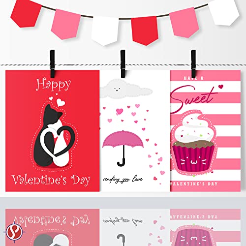 Valentine’s Colored Card Stock Paper - Red, Pink & White 8.5 x 11" Cardstock for Greetings, Gift Tags, Art & Crafts, Invitations & Announcements | 100 Sheets Total