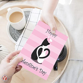 Valentine's Day Ultra Pink Blank Fold Over Cards - 25 Pack