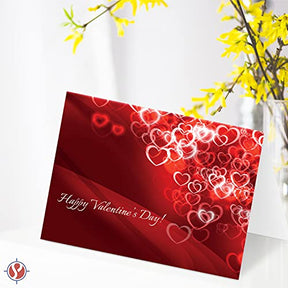 Juego de tarjetas de felicitación del día de San Valentín con diseño de corazón, calidad premium, interior en blanco, perfecto para cualquier ocasión.