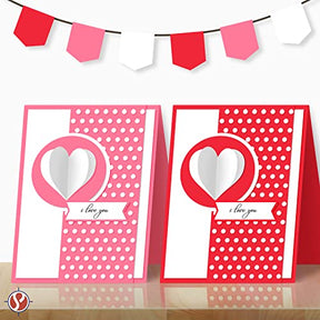 Valentine’s Colored Card Stock Paper - Red, Pink & White 8.5 x 11" Cardstock for Greetings, Gift Tags, Art & Crafts, Invitations & Announcements | 100 Sheets Total