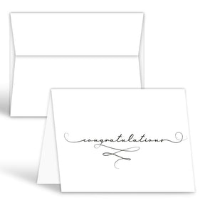 Celebrate Milestones with Elegance - 'Congratulations' Greeting Cards with Envelopes (25 Pack)