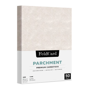 8,5 x 11 Papel pergamino Cubierta de 65 lb 176 g/m² 50 hojas